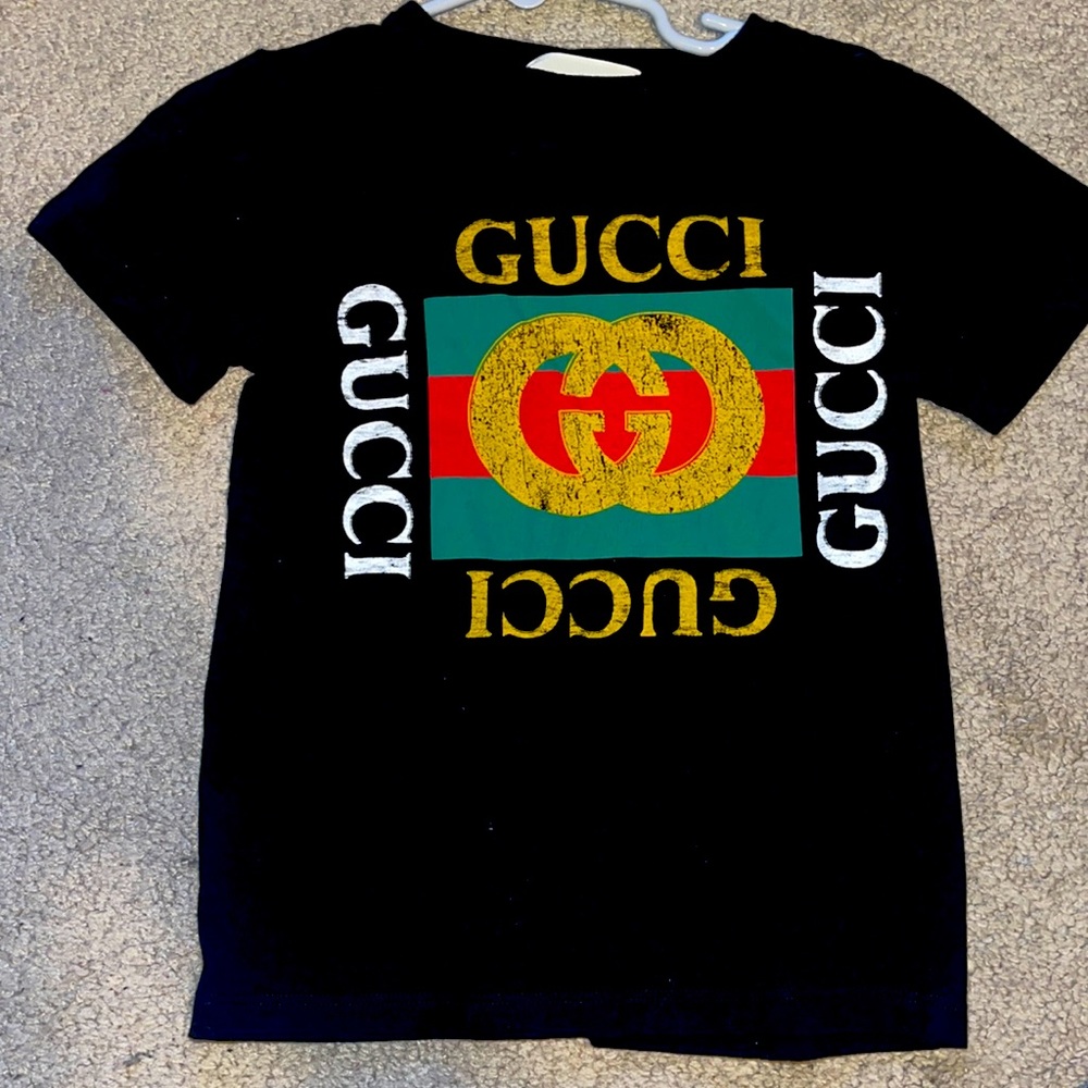 Kids black Gucci shirt
